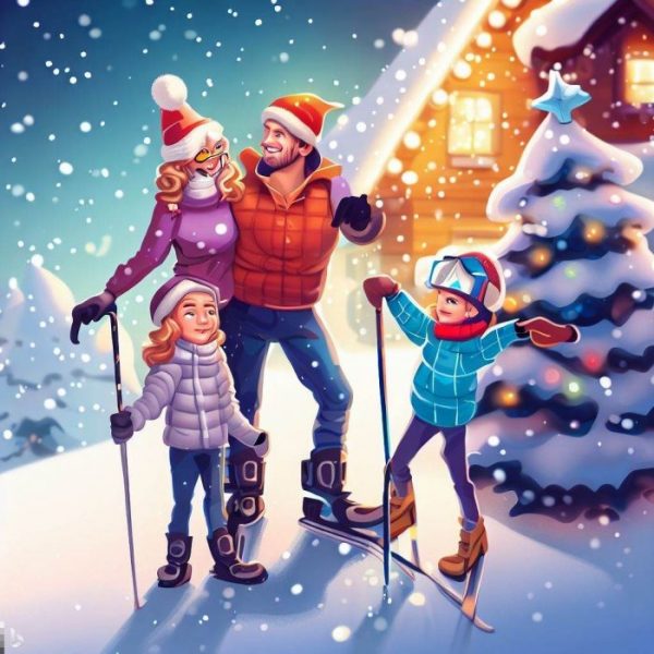 family ski holiday at Christmas